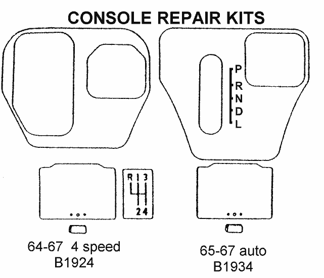 Console Repair Kits Diagram View Chicago Corvette Supply