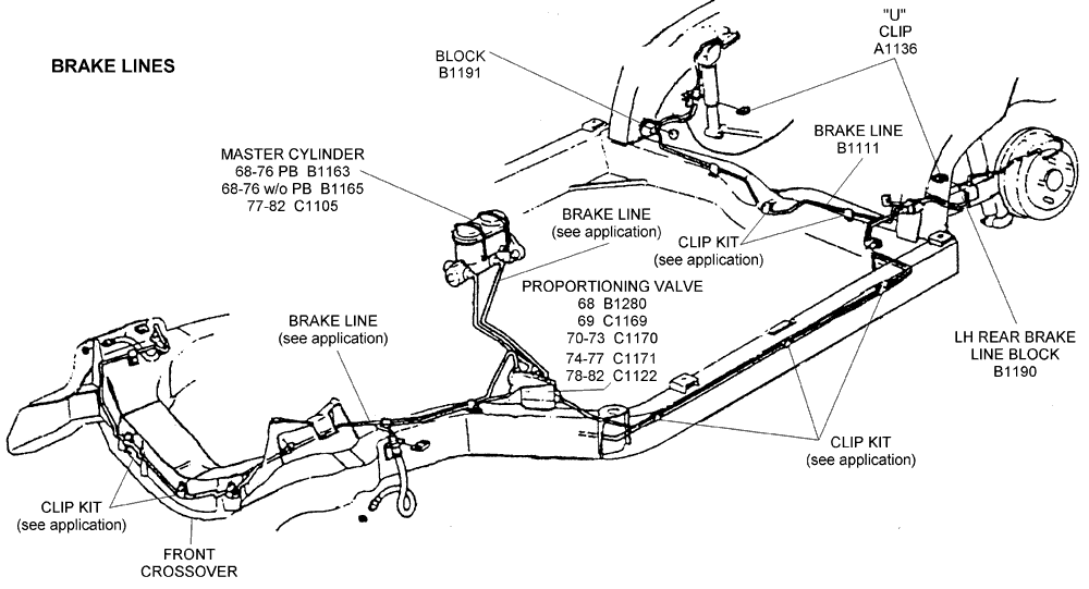 Brake Lines Diagram View Chicago Corvette Supply