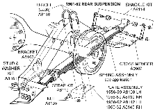 1961-62 Rear Suspension Diagram Thumbnail