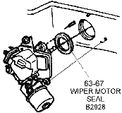 1963-67 Wiper Motor Seal Diagram Thumbnail