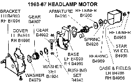 1963-67 Headlight Motor Diagram Thumbnail