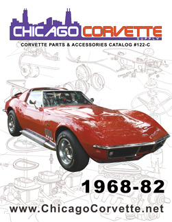 The cover of our 1968-82 Corvette Parts and Accessories catalog, featuring a classic Stingray.