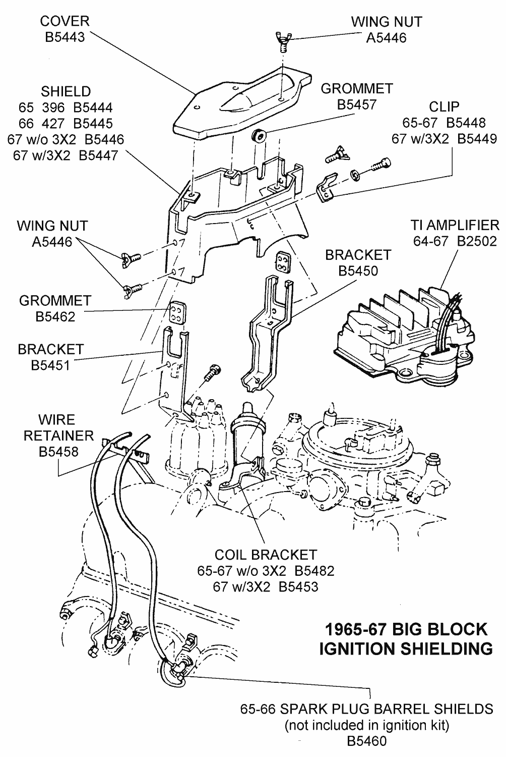 Big Block Ignition Shielding Diagram View Chicago Corvette Supply