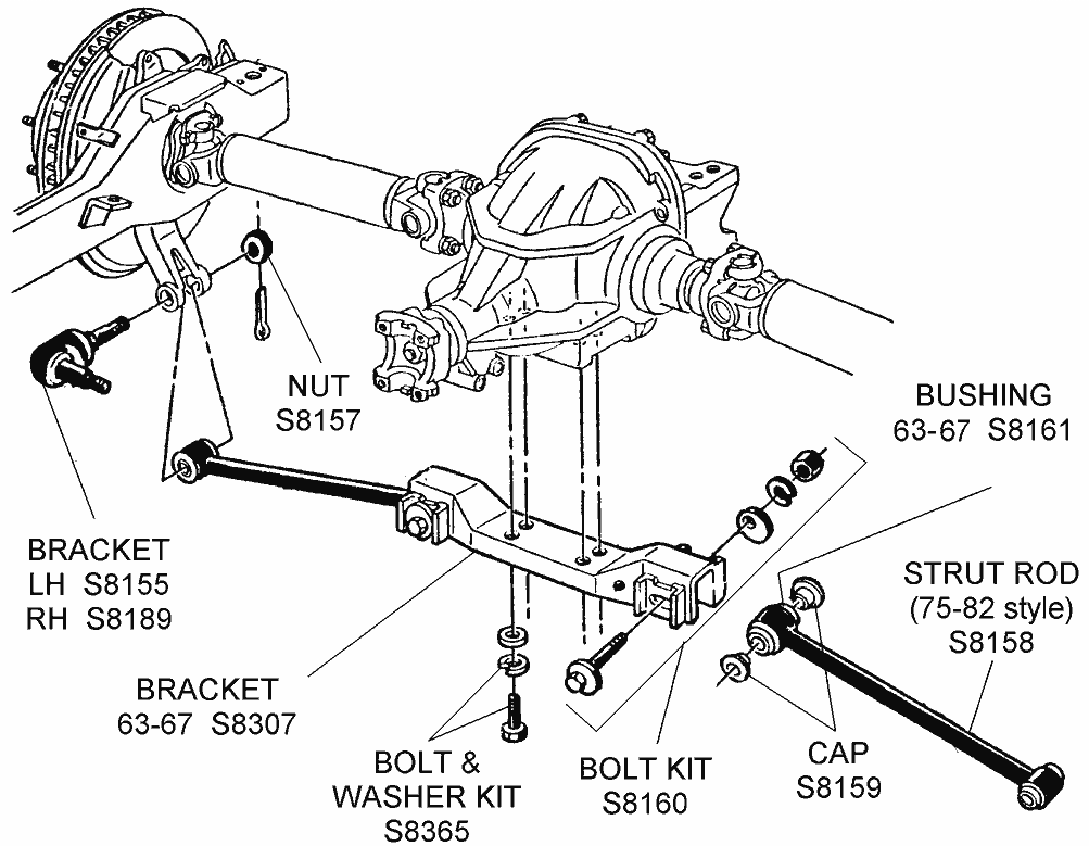 Strut Rod And Related Diagram View Chicago Corvette Supply