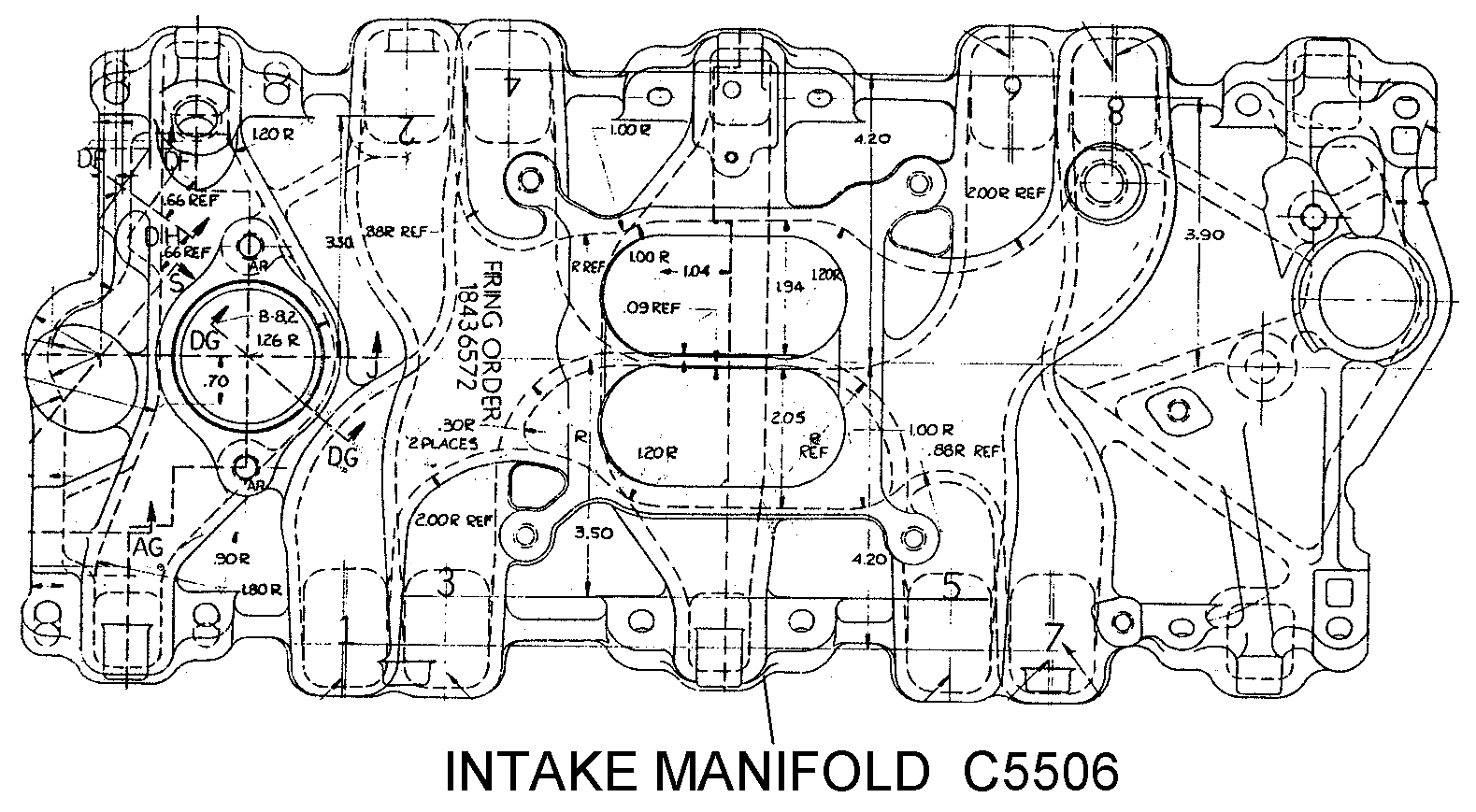 Ford intake manafold water pasages