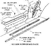 1962 Side Exterior Moldings Diagram Thumbnail