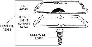 License Light Lens & Gasket Diagram Thumbnail