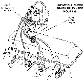 1965-67 Big Block Spark Plug Wire Routing Diagram Thumbnail