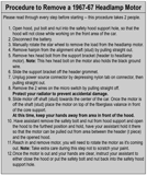Headlamp Motor Removal Instructions Diagram Thumbnail