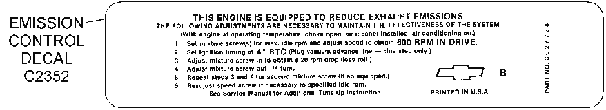 Emission Control Decal Diagram Thumbnail