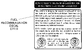 Fuel Recommendation Decal Diagram Thumbnail