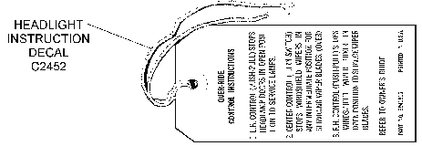 Headlight Instruction Decal Diagram Thumbnail