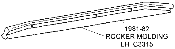 1981-82 Rocker Molding Diagram Thumbnail