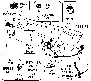 1968-76 Hood Release and Related Diagram Thumbnail