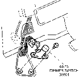 1968-76 Dimmer Switch Diagram Thumbnail