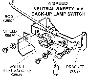 4-Speed Neutral Safety and Backup Lamp Switch Diagram Thumbnail